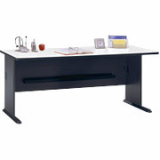 Bush Cubix 72" Desk, White Spectrum/Slate Gray