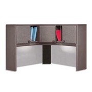Bush Cubix Corner Hutch, Dove Gray/Medium Taupe