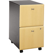 Bush Cubix Fully Assembled 2-Drawer File Cabinet, Beech/Slate Gray