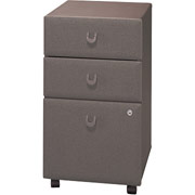 Bush Cubix Fully Assembled 3-Drawer File Cabinet, Dove Gray/Medium Taupe