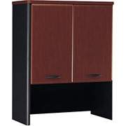 Bush Cubix Fully Assembled 30" Storage Hutch, Hansen Cherry/Galaxy