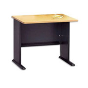 Bush Cubix Fully Assembled 36" Desk, Beech/Slate Gray