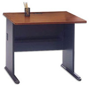 Bush Cubix Fully Assembled 36" Desk, Hansen Cherry/Galaxy