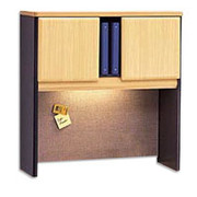 Bush Cubix Fully Assembled 36" Hutch,  Beech/SlateGray
