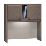 Bush Cubix Fully Assembled 36" Hutch, Dove Gray/Medium Taupe