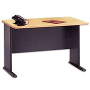 Bush Cubix Fully Assembled 48" Desk, Beech/Slate Gray