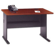 Bush Cubix Fully Assembled 48" Desk, Hansen Cherry/Galaxy