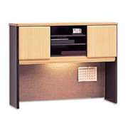 Bush Cubix Fully Assembled 48" Hutch, Beech/Slate Gray