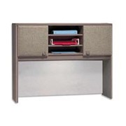 Bush Cubix Fully Assembled 48" Hutch, Dove Gray/Medium Taupe
