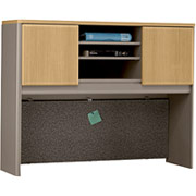 Bush Cubix Fully Assembled 48" Hutch, Light Oak/Sage