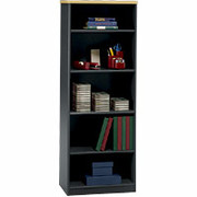 Bush Cubix Fully Assembled 5-Shelf Bookcase, Beech/Slate Gray