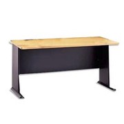 Bush Cubix Fully Assembled 60" Desk, Beech/Slate Gray