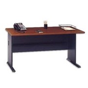 Bush Cubix Fully Assembled 60" Desk, Hansen Cherry/Galaxy