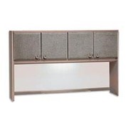 Bush Cubix Fully Assembled 60" Hutch,  Dove Gray/Medium Taupe