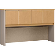 Bush Cubix Fully Assembled 60" Hutch, Light Oak/Sage