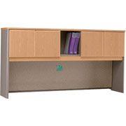 Bush Cubix Fully Assembled 72" Hutch, Light Oak/Sage