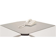 Bush Cubix Fully Assembled Corner Connector, Dove Gray/Medium Taupe
