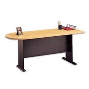 Bush Cubix Fully Assembled Peninsula, Beech/Slate Gray