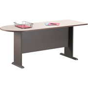 Bush Cubix Fully Assembled Peninsula, Dove Gray/Medium Taupe
