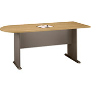 Bush Cubix Fully Assembled Peninsula,  Light Oak/Sage