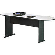 Bush Cubix Fully Assembled Peninsula, White Spectrum/Slate Gray