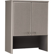 Bush Cubix Fully Assembled Storage Cabinet, Dove Gray/Medium Taupe