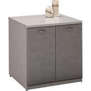 Bush Cubix Fully Assembled Storage Cabinet, White Spectrum/Pewter