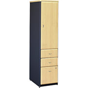 Bush Cubix Fully Assembled Vertical Locker, Beech/Slate Gray