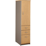 Bush Cubix Fully Assembled Vertical Locker,  Light Oak/Sage