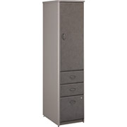 Bush Cubix Fully Assembled Vertical Locker,  White Spectrum/Pewter
