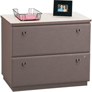 Bush Cubix Lateral File Cabinet, Dove Gray/Medium Taupe