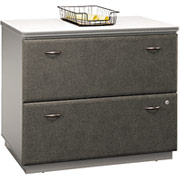 Bush Cubix Lateral File Cabinet,  White Spectrum/Pewter