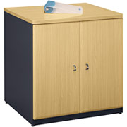 Bush Cubix Storage Cabinet, Beech/Slate Gray