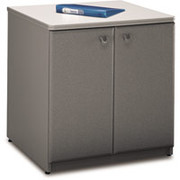 Bush Cubix Storage Cabinet, Dove Gray/Medium Taupe