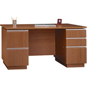 Bush Milano 60" Managers Desk, Golden Anigre