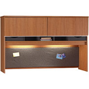 Bush Milano 66" Credenza Hutch, Golden Anigre