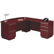 Bush Milano 72" Left L Desk, Harvest Cherry