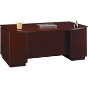 Bush Milano Bow-Front Desk, Harvest Cherry