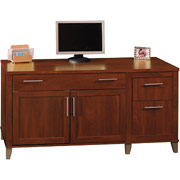 Bush Somerset 60'' Credenza, Hansen Cherry Finish