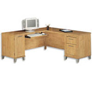 Bush Somerset 71" L-Desk, Maple Cross Finish, Box 2 of 2