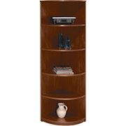 Bush Universal Wall Demi Bookcase, Hansen Cherry, Fully Assembled