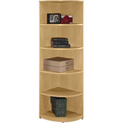 Bush Universal Wall Demi Bookcase, Light Oak-Fully Assembled