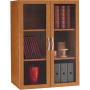 Bush Universal Wall Glass Door Pack, Natural Cherry, Fully Assembled