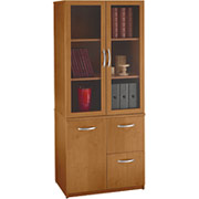 Bush Universal Wall Glass Door Pack, Natural Cherry