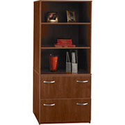Bush Universal Wall Lateral File Storage, Hansen Cherry, Fully Assembled