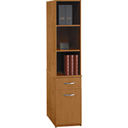 Bush Universal Wall Storage Tower, Natural Cherry, Fully Assembled