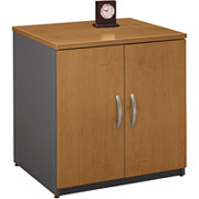 Bush Westfield 30" Storage Cabinet, Natural Cherry/Graphite Gray