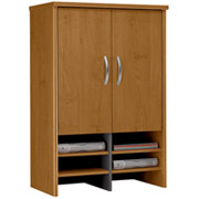 Bush Westfield 30" Storage Hutch, Natural Cherry/Graphite Gray