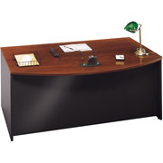 Bush Westfield Bow Front Desk, Hansen Cherry/Graphite Gray
