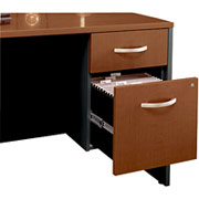 Bush Westfield Collection 3/4 Pedestal, Auburn Maple/Graphite Gray